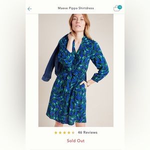 Anthropologie Maeve Shirt Dress 1X